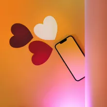 smartphone and hearts