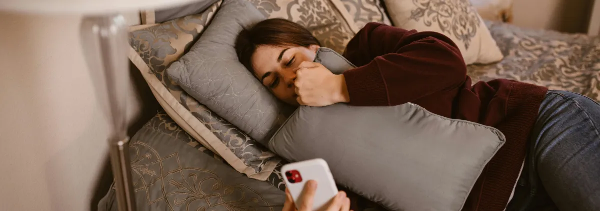 woman talking on camera on the phone